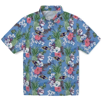 baltimore ravens pineapple bouquet best sky blue hawaiian shirts best selling