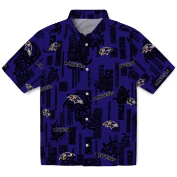 baltimore ravens turtle lines purple hawaiian shirts best selling