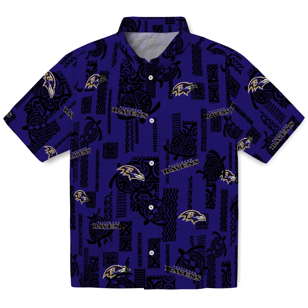 Baltimore Ravens Hawaiian Shirt - Turtle Lines baltimore ravens turtle lines purple hawaiian shirts best selling