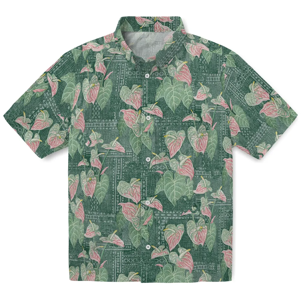 Baylor Bears Hawaiian Shirt - Anthurium Overlay baylor bears anthurium overlay green hawaiian shirts best selling