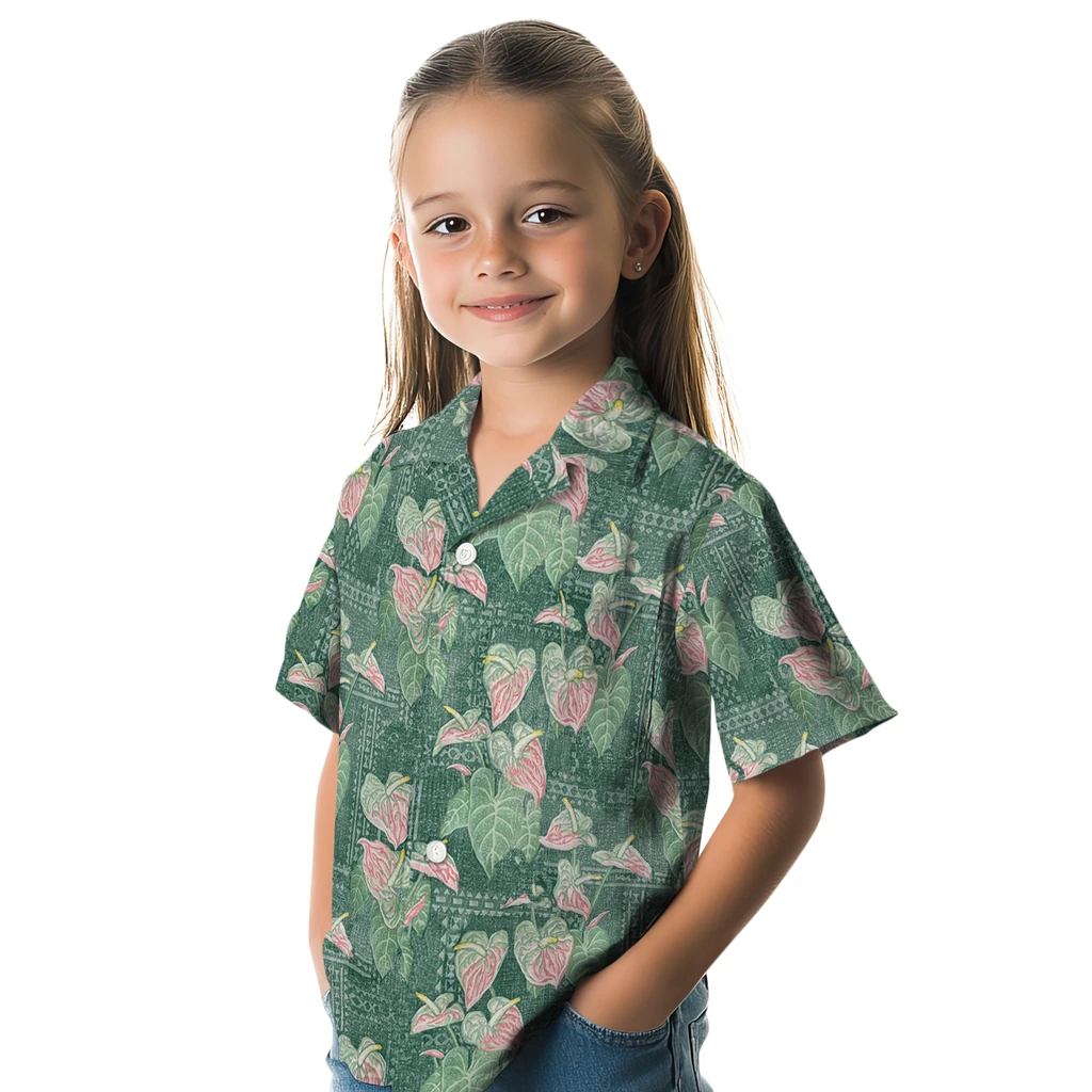 Baylor Bears Hawaiian Shirt - Anthurium Overlay baylor bears anthurium overlay green hawaiian shirts premium grade