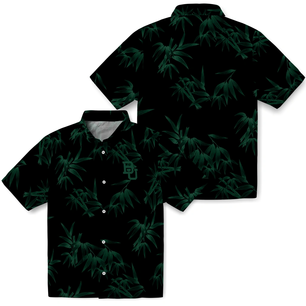 Baylor Bears Hawaiian Shirt - Bamboo Branches baylor bears bamboo branches green black hawaiian shirts high quality