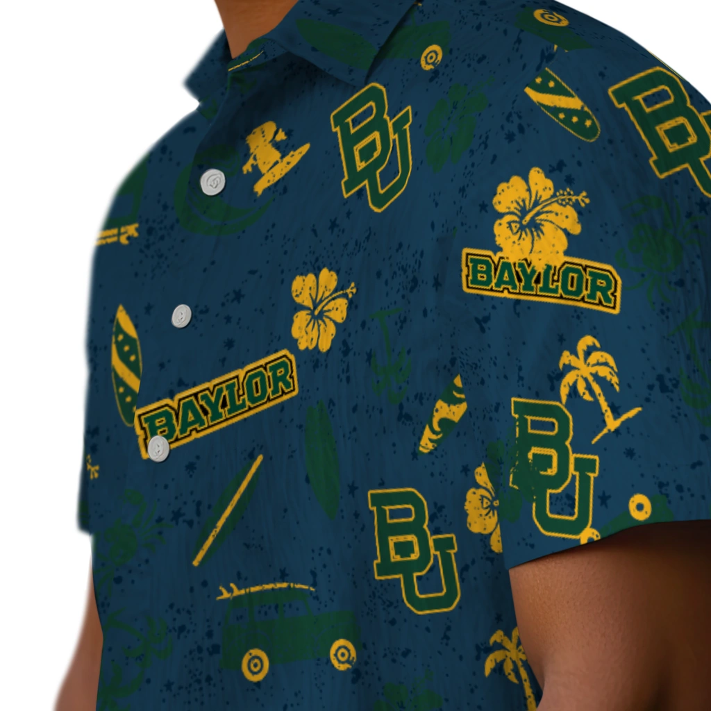 Baylor Bears Hawaiian Shirt - Beach Vibe baylor bears beach vibe navy hawaiian shirts trendy