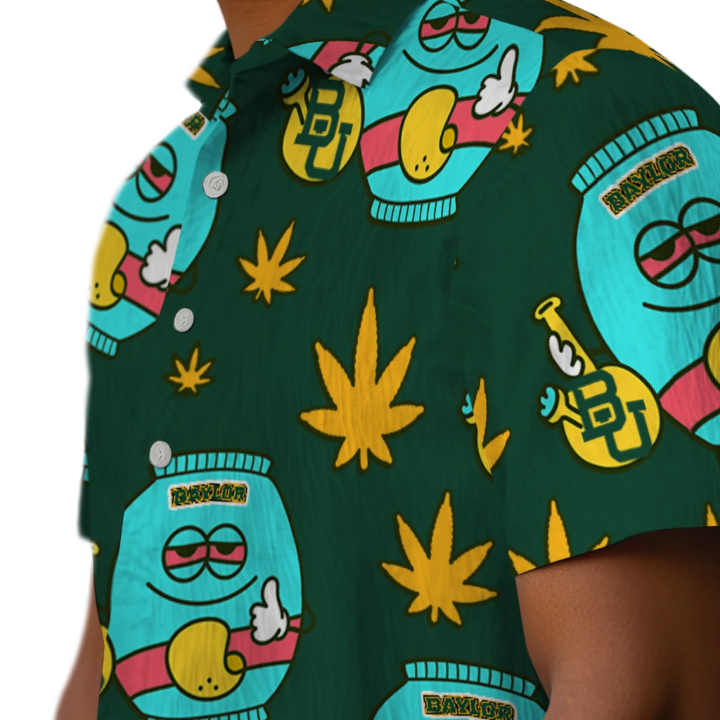 Baylor Bears Hawaiian Shirt - Chill Vibe baylor bears bong smile green hawaiian shirts trendy