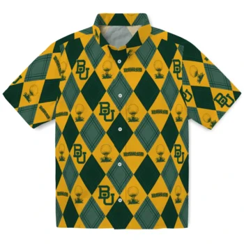 baylor bears balloon plaid green hawaiian shirts best selling