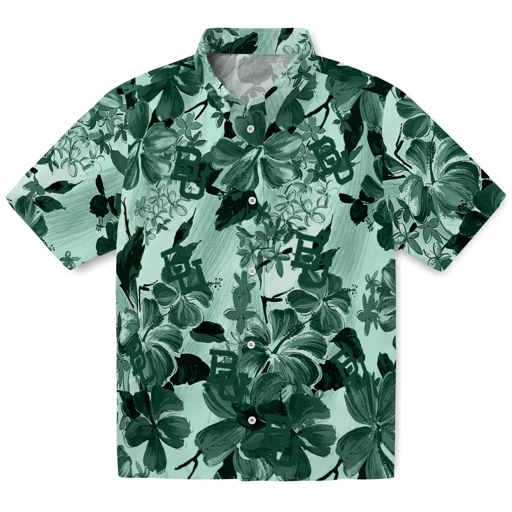 Baylor Bears Hawaiian Shirt - Hibiscus Arrangement baylor bears hibiscus arrangement green hawaiian shirts best selling