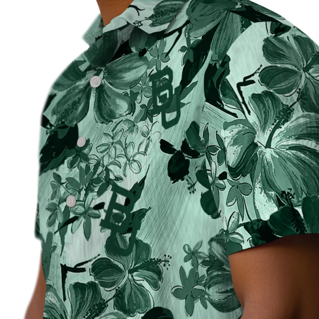 Baylor Bears Hawaiian Shirt - Hibiscus Arrangement baylor bears hibiscus arrangement green hawaiian shirts trendy