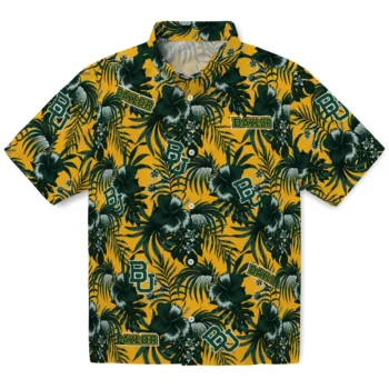 baylor bears hibiscus exotic green hawaiian shirts best selling