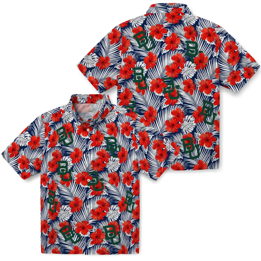 Baylor Bears Hawaiian Shirt - Hibiscus Fiesta baylor bears hibiscus fiesta red royal blue hawaiian shirts high quality