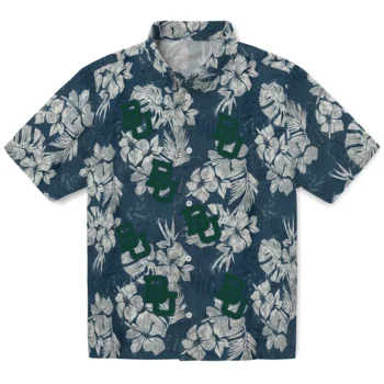 baylor bears hibiscus flowers navy blue hawaiian shirts best selling