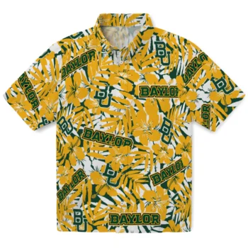 baylor bears hibiscus overlay hawaiian shirts best selling