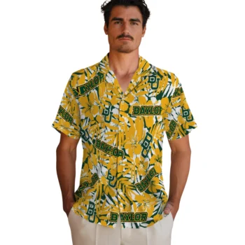 baylor bears hibiscus overlay hawaiian shirts fashion forward