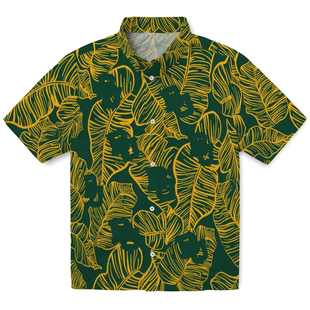 Baylor Bears Hawaiian Shirt - Leaf Outline baylor bears leaf outline green hawaiian shirts best selling