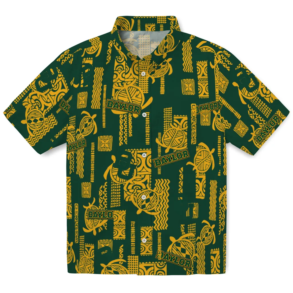 Baylor Bears Hawaiian Shirt - Turtle Lines baylor bears turtle lines green hawaiian shirts best selling
