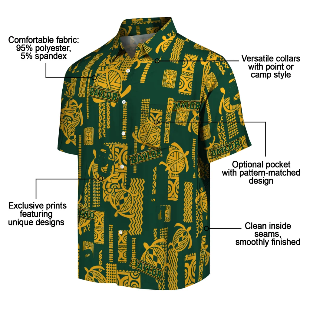 Baylor Bears Hawaiian Shirt - Turtle Lines baylor bears turtle lines green hawaiian shirts new arrival