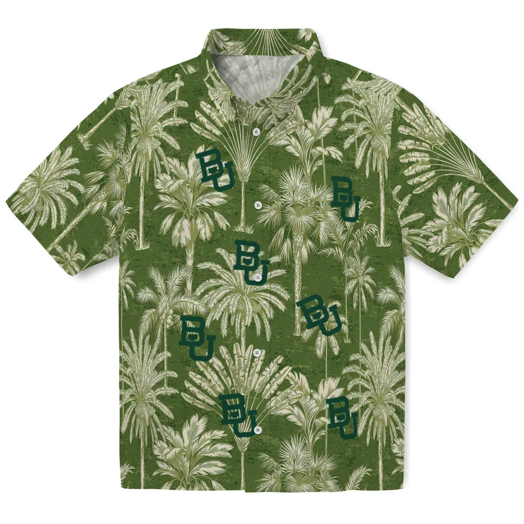 Baylor Bears Hawaiian Shirt - Vintage Palm Tree baylor bears palm shadows green hawaiian shirts best selling