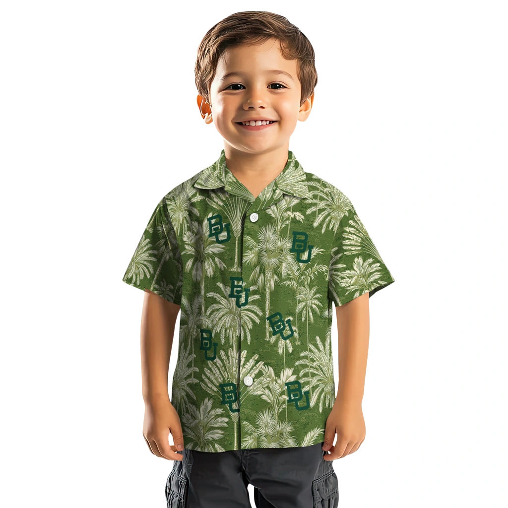 Baylor Bears Hawaiian Shirt - Vintage Palm Tree baylor bears palm shadows green hawaiian shirts top rated