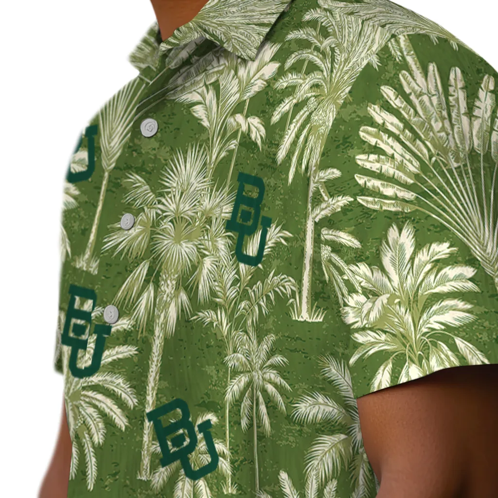 Baylor Bears Hawaiian Shirt - Vintage Palm Tree baylor bears palm shadows green hawaiian shirts trendy