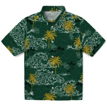 baylor bears wave palm green hawaiian shirts best selling