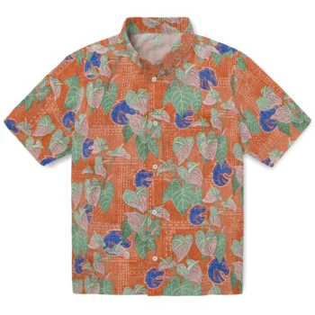 boise state broncos anthurium overlay orange hawaiian shirts best selling
