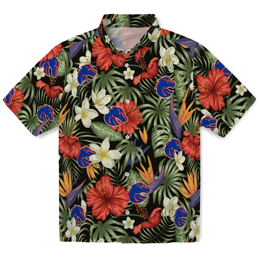 Boise State Broncos Hawaiian Shirt - Hawaii Floral Hibiscus boise state broncos hibiscus bird hawaiian shirts best selling