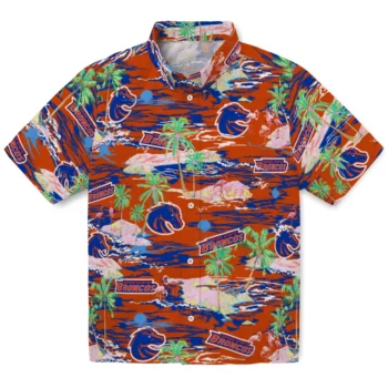 boise state broncos flamingo retreat orange hawaiian shirts best selling