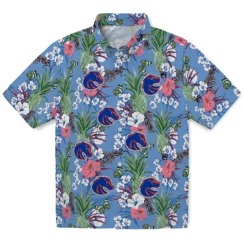 boise state broncos pineapple bouquet best sky blue hawaiian shirts best selling