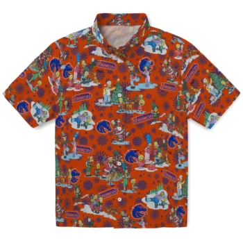 boise state broncos simpsons christmas orange hawaiian shirts best selling
