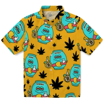 boston bruins bong smile gold hawaiian shirts best selling