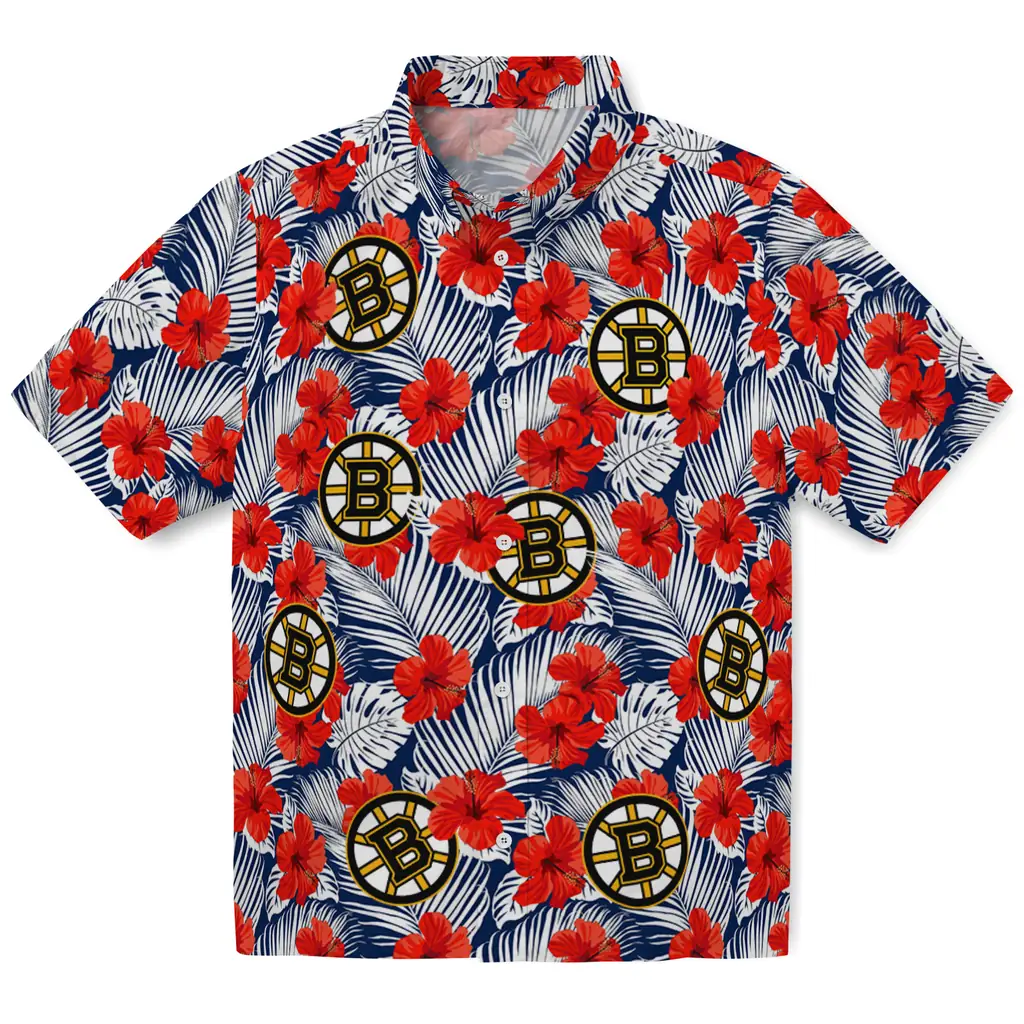 Boston Bruins Hawaiian Shirt - Hibiscus Fiesta boston bruins hibiscus fiesta red royal blue hawaiian shirts best selling