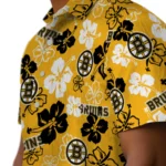 Boston Bruins Hawaiian Shirt – Hibiscus Flower Design