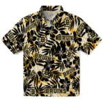 Boston Bruins Hawaiian Shirt – Hibiscus Overlay