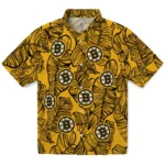 Boston Bruins Hawaiian Shirt – Leaf Outline