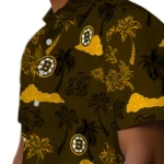 Boston Bruins Hawaiian Shirt – Palm And Clouds