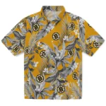 Boston Bruins Hawaiian Shirt – Palm Leaves