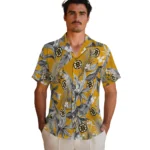 Boston Bruins Hawaiian Shirt – Palm Leaves