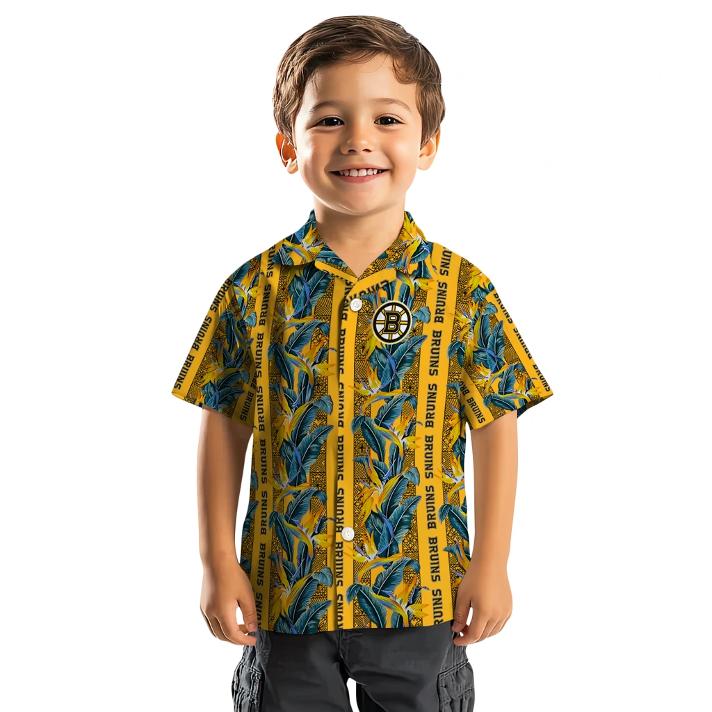 Boston Bruins Hawaiian Shirt - Paradise Vines boston bruins paradise vines gold hawaiian shirts top rated