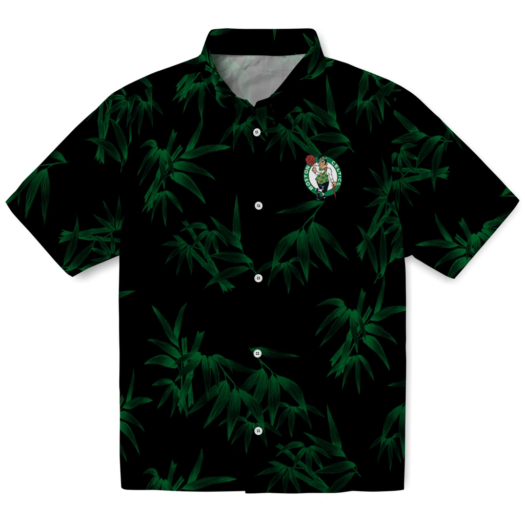 Boston Celtics Hawaiian Shirt - Bamboo Branches boston celtics bamboo branches green black hawaiian shirts best selling