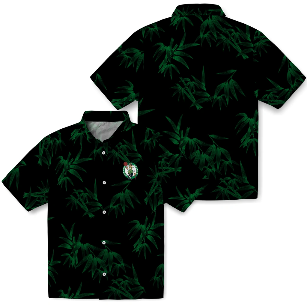 Boston Celtics Hawaiian Shirt - Bamboo Branches boston celtics bamboo branches green black hawaiian shirts high quality