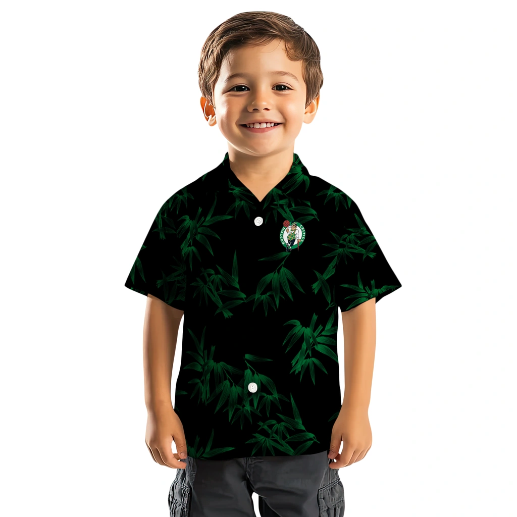 Boston Celtics Hawaiian Shirt - Bamboo Branches boston celtics bamboo branches green black hawaiian shirts top rated