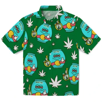 boston celtics bong smile green hawaiian shirts best selling