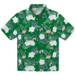 Boston Celtics Hawaiian Shirt – Flamingo and Hibiscus