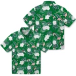 Boston Celtics Hawaiian Shirt – Flamingo and Hibiscus