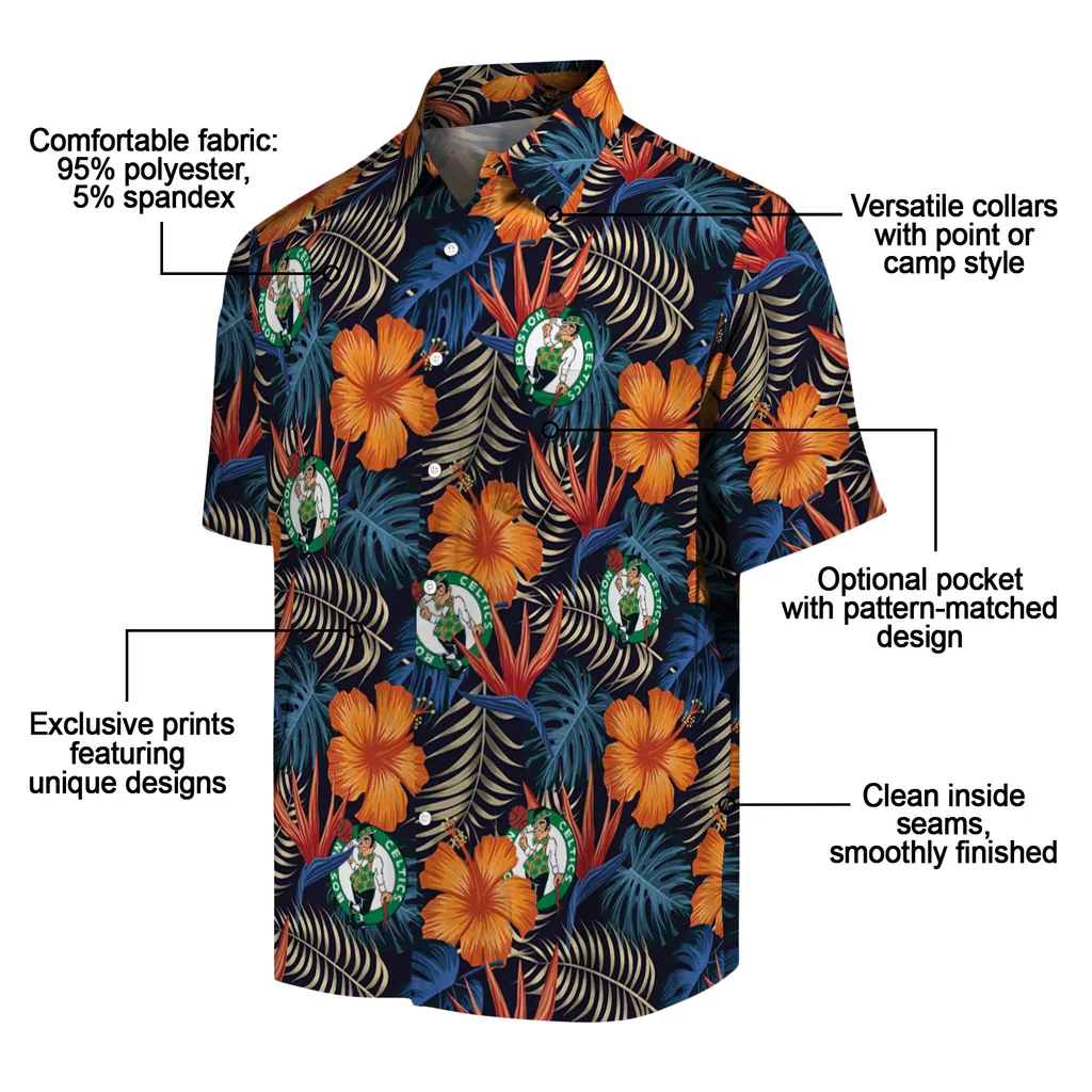 Boston Celtics Hawaiian Shirt - Hibiscus Foliage boston celtics hibiscus foliage hawaiian shirts new arrival