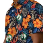 Boston Celtics Hawaiian Shirt – Hibiscus Foliage