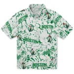 Boston Celtics Hawaiian Shirt – Hibiscus Overlay