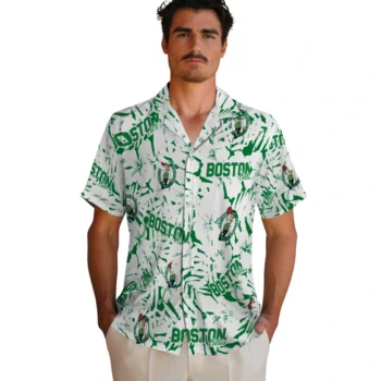 boston celtics hibiscus overlay hawaiian shirts fashion forward