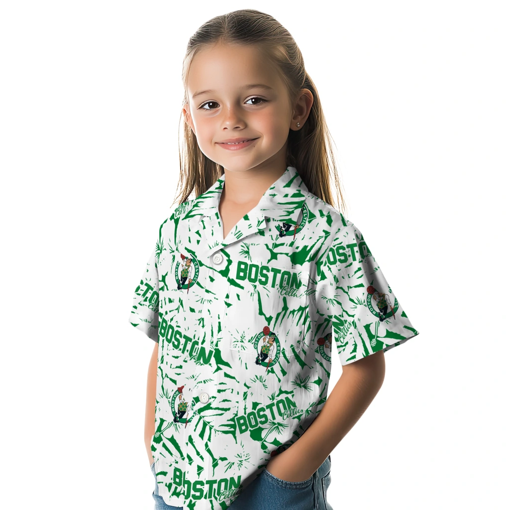Boston Celtics Hawaiian Shirt - Hibiscus Overlay boston celtics hibiscus overlay hawaiian shirts premium grade