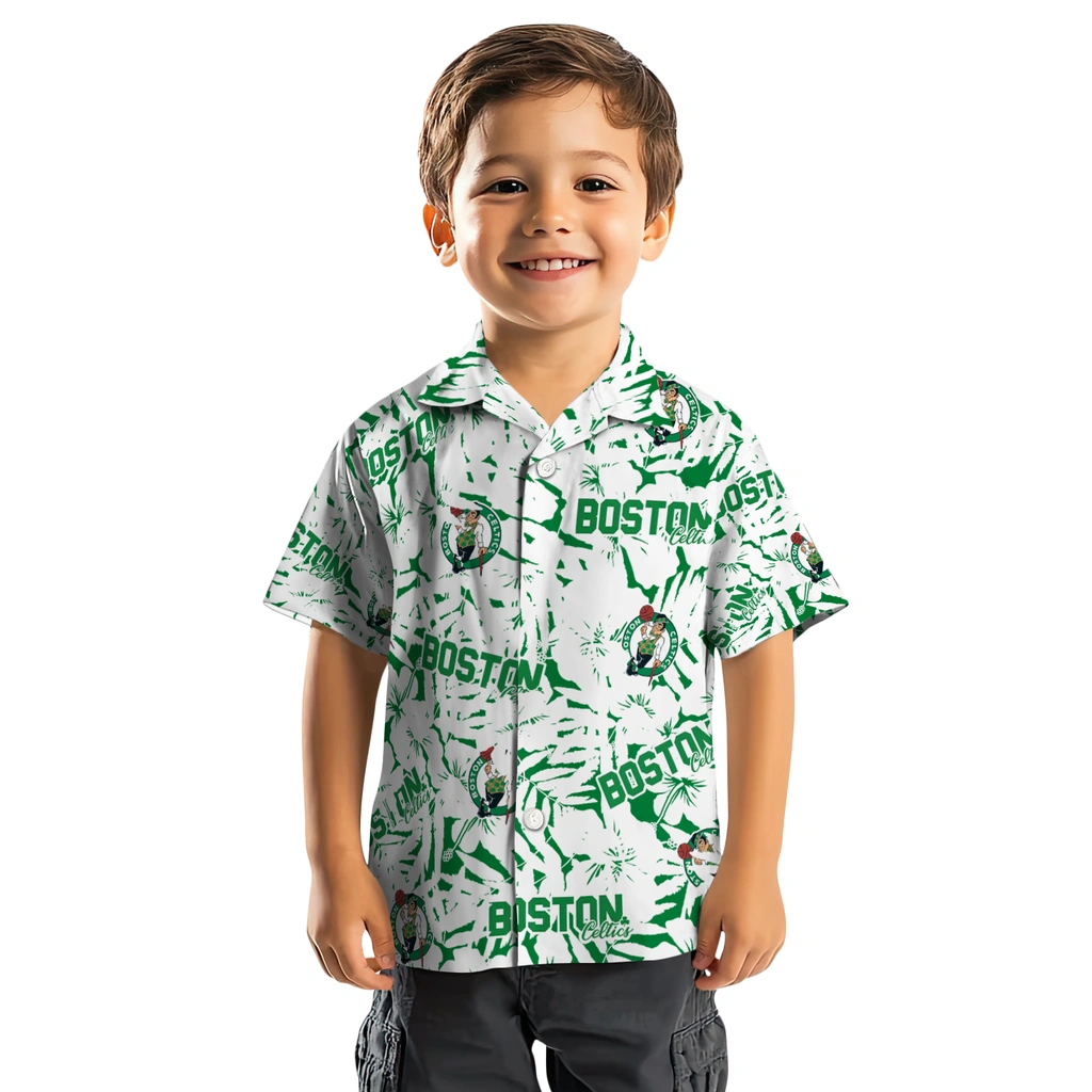 Boston Celtics Hawaiian Shirt - Hibiscus Overlay boston celtics hibiscus overlay hawaiian shirts top rated