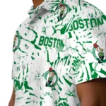 Boston Celtics Hawaiian Shirt – Hibiscus Overlay